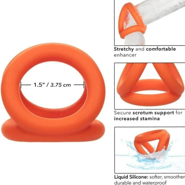 Alpha Tri-Ring Orange von Calexotics kaufen | Fesselliebe