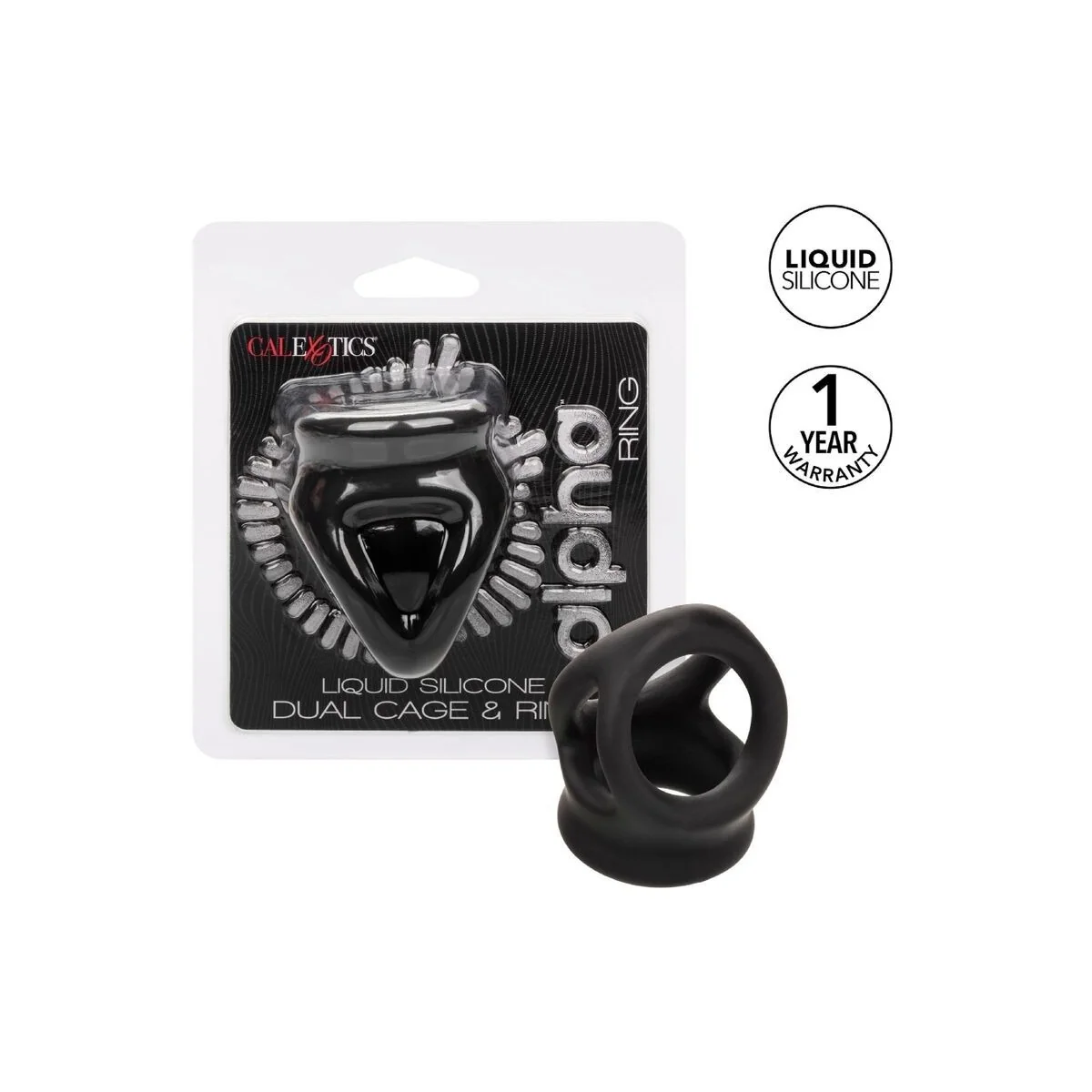Alpha Dual Cage Ring Schwarz von Calexotics kaufen | Fesselliebe
