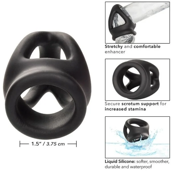 Alpha Dual Cage Ring Schwarz von Calexotics kaufen | Fesselliebe