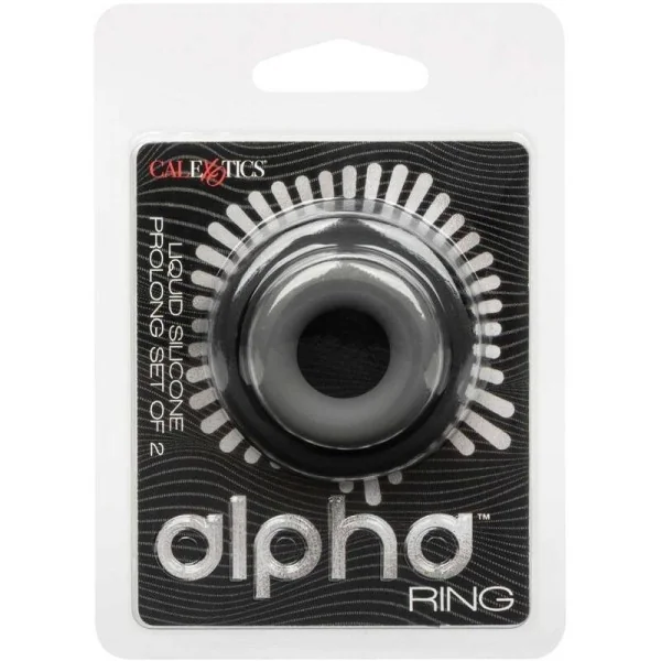 Alpha Prolong Set mit 2 Ringen Grau von Calexotics kaufen | Fesselliebe