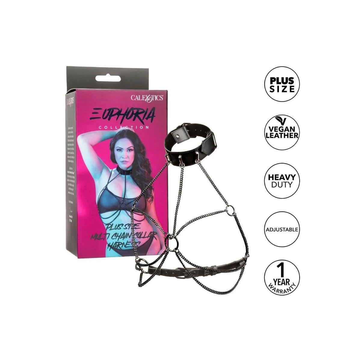 Euphoria Plus Size Mehrkettenhalsbandgeschirr von Calexotics kaufen | Fesselliebe