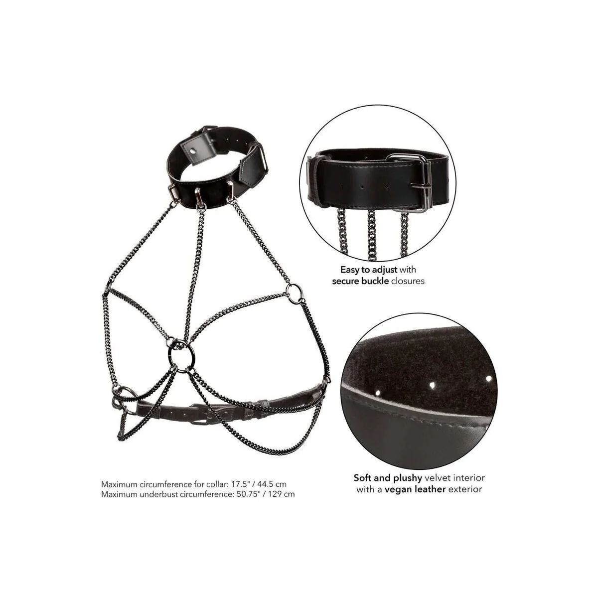 Euphoria Plus Size Mehrkettenhalsbandgeschirr von Calexotics kaufen | Fesselliebe