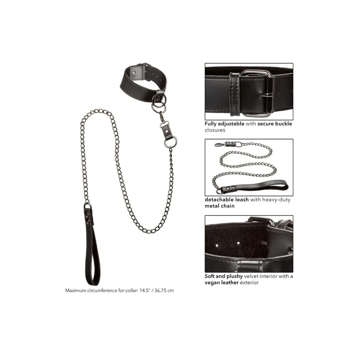 Euphoria Halsband mit Kettenleine von Calexotics kaufen | Fesselliebe