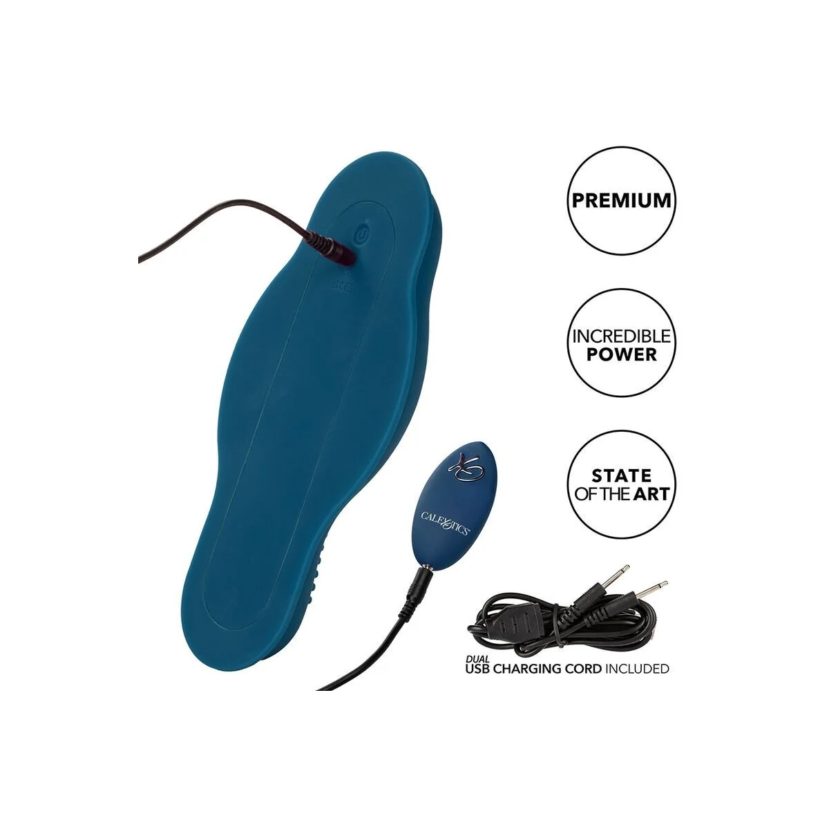 Rider Massager Doppelmotor mit Fernbedienung Blau von Calexotics kaufen | Fesselliebe