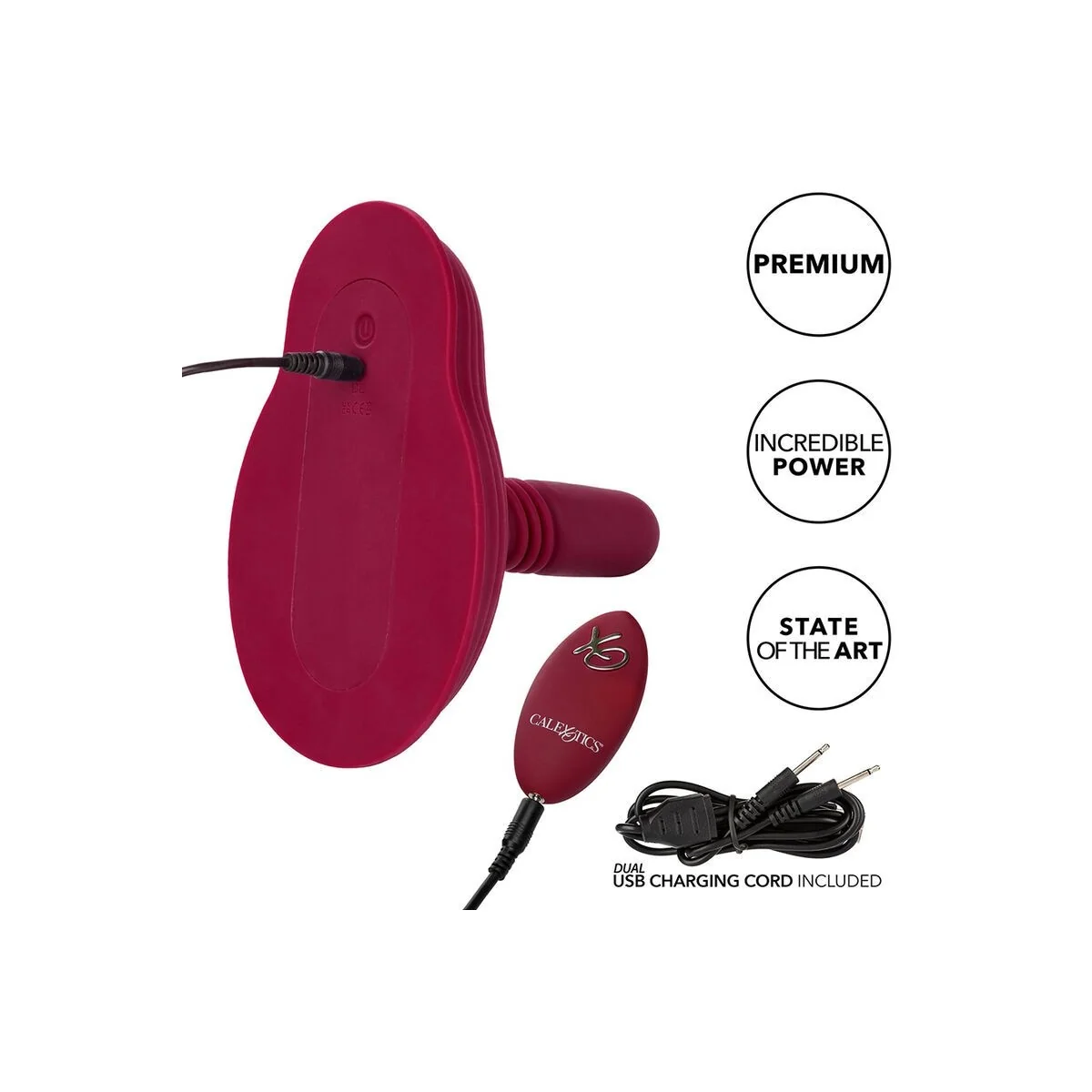 Rider Massager Doppelmotor mit Fernbedienung Rot von Calexotics kaufen | Fesselliebe
