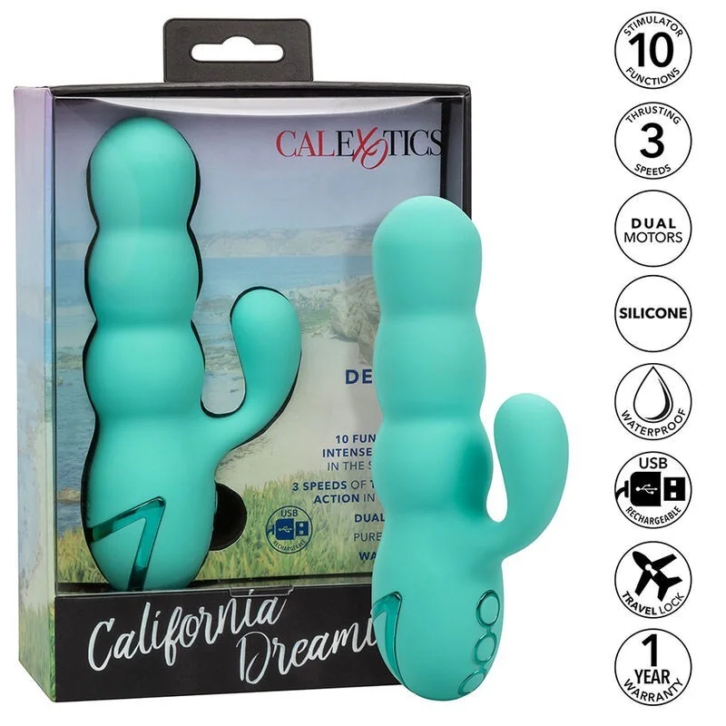Del Mar Diva Vibrator Rabbir Aqua Grün von California Dreaming von Calexotics kaufen | Fesselliebe