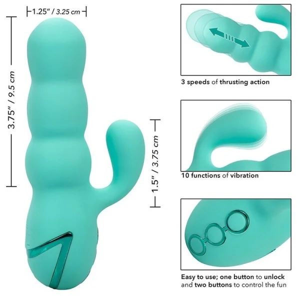 Del Mar Diva Vibrator Rabbir Aqua Grün von California Dreaming von Calexotics kaufen | Fesselliebe