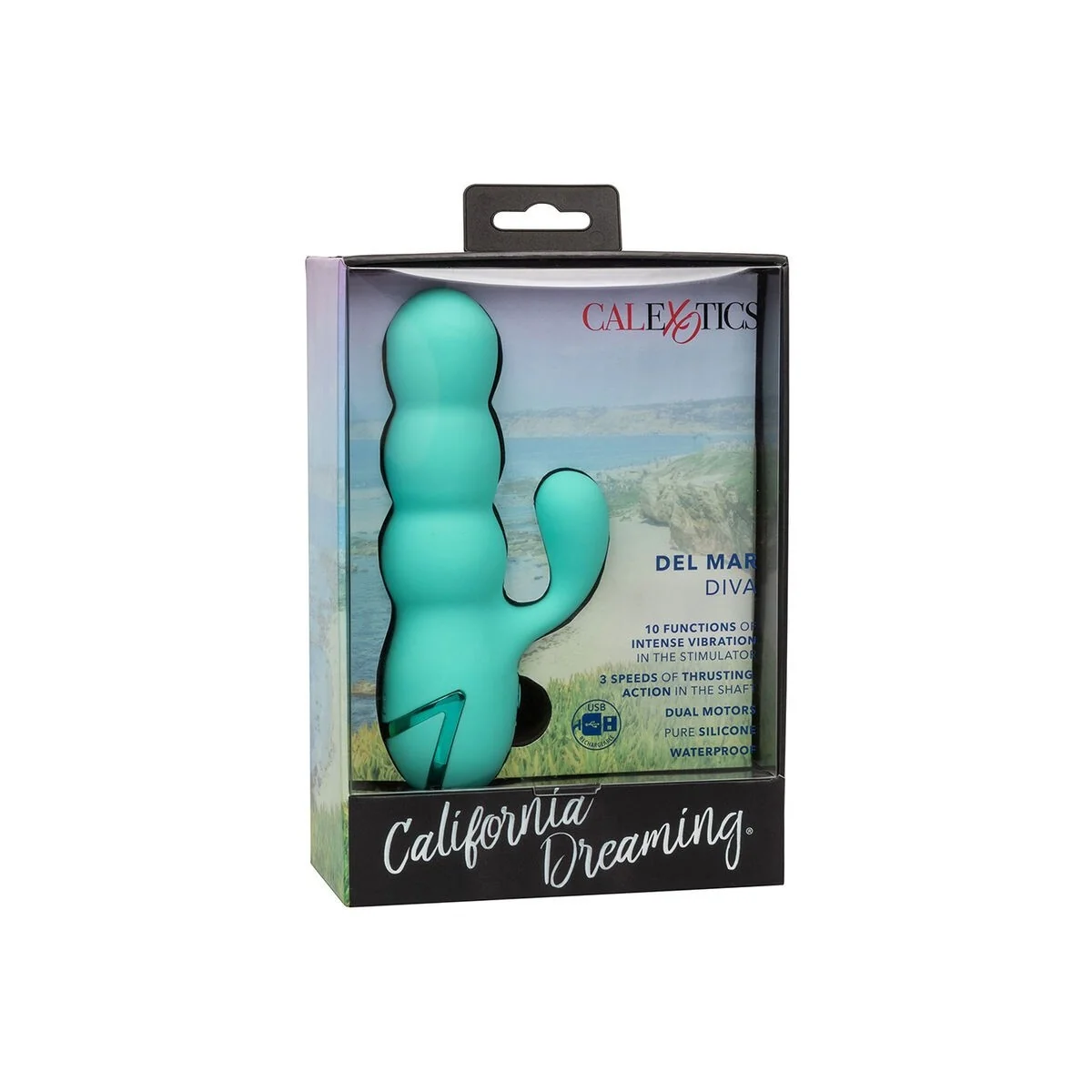 Del Mar Diva Vibrator Rabbir Aqua Grün von California Dreaming von Calexotics kaufen | Fesselliebe