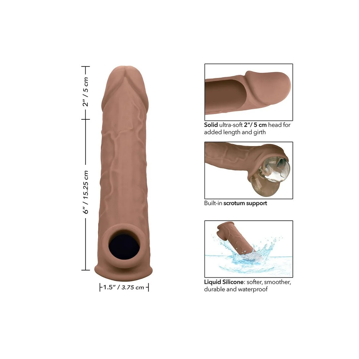 Performance Maxx Lebensnahe Extension 8 Braune Beige von Calexotics kaufen | Fesselliebe