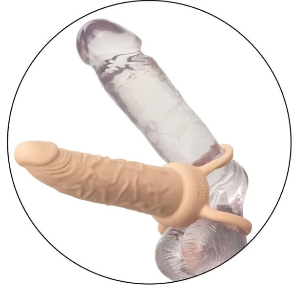 Performance Maxx wiederaufladbarer Dual Penetrator, Helle Beige von Calexotics kaufen | Fesselliebe