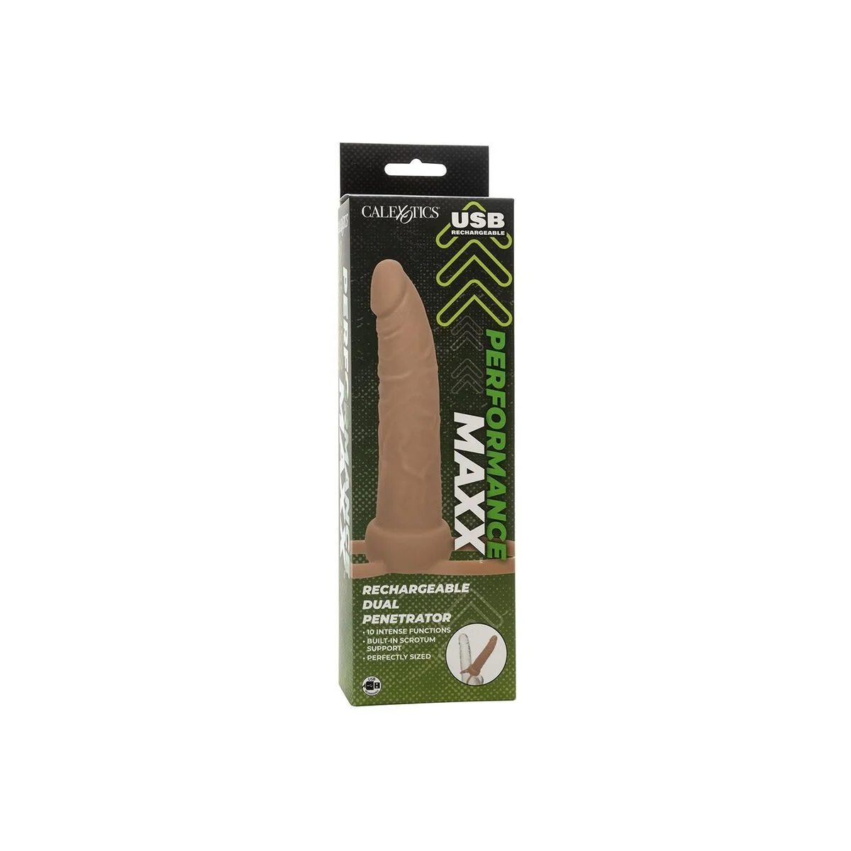 Performance Maxx wiederaufladbarer Dual Penetrator, Helle Beige von Calexotics kaufen | Fesselliebe