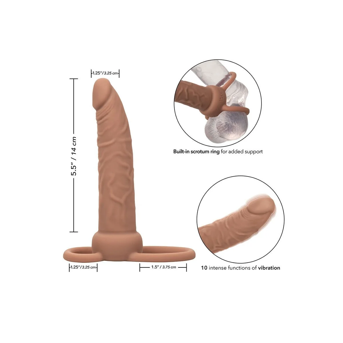 Performance Maxx wiederaufladbarer Dual-Penetrator, Braun von Calexotics kaufen | Fesselliebe