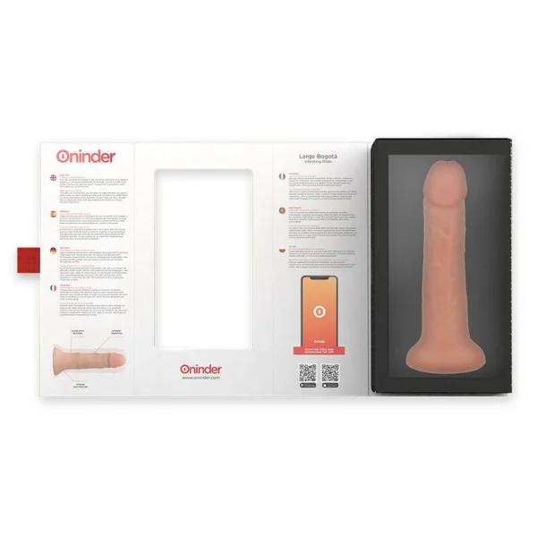 Grosser Bogotá-Vibratordildo, 9 Geschwindigkeiten, Natürlich, 22 cm -O- 4,5 cm - mit kostenloser App von Oninder kaufen | Fesselliebe