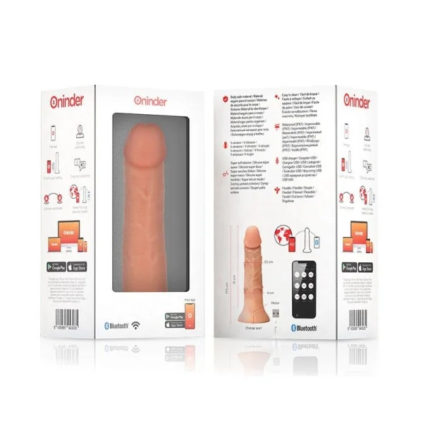 Kleiner Bogotá-Vibratordildo 9 Geschwindigkeiten Natürlich 17.5 cm -O- 4 cm - mit kostenloser App von Oninder kaufen | Fesselliebe