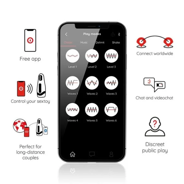 Seoul wiederaufladbarer Männlicher Masturbator mit 10 Geschwindigkeiten - mit kostenloser App von Oninder kaufen | Fesselliebe