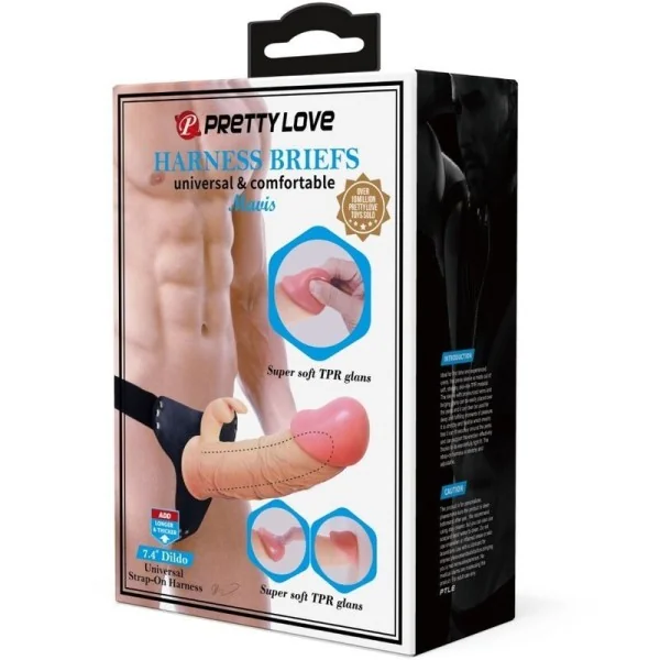Mavis Harness Universal Slip mit Dildo 19 cm Natur von Pretty Love kaufen | Fesselliebe
