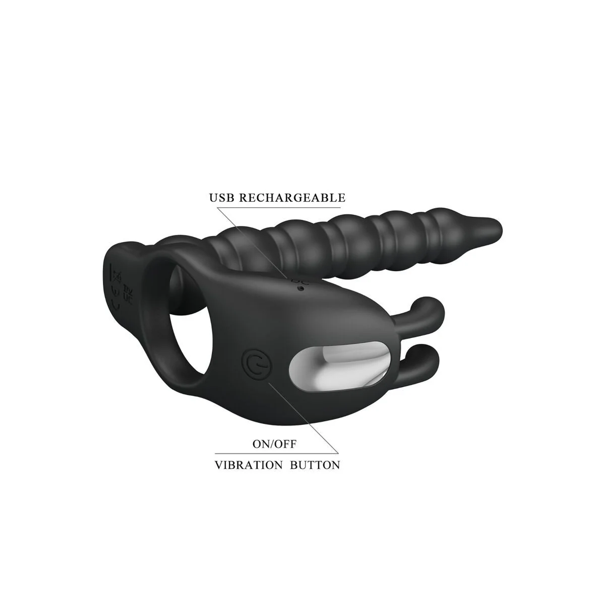 Blackney Penisringe mit Vibrator-Plug von Pretty Love kaufen | Fesselliebe