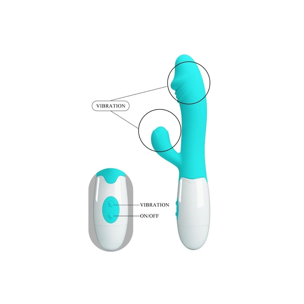 Snappy G-Spot Vibrator Aquagrün von Pretty Love Flirtation kaufen | Fesselliebe