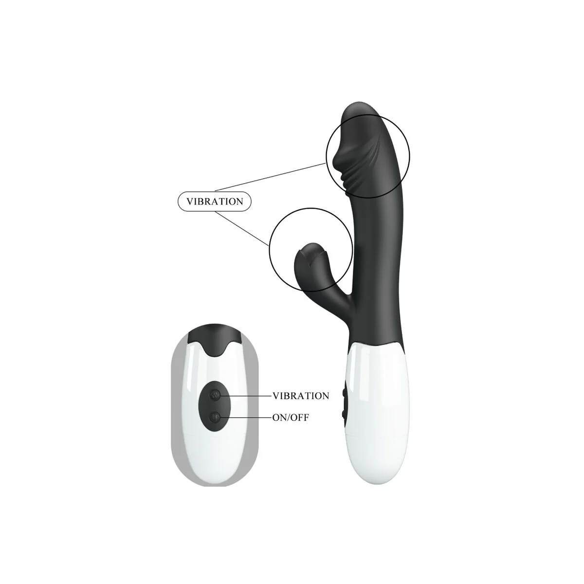 Snappy G-Spot Vibrator Schwarz von Pretty Love Flirtation kaufen | Fesselliebe