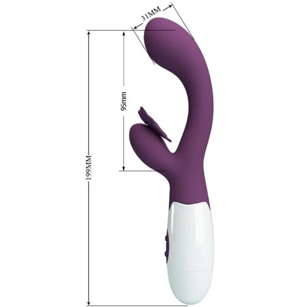 Butterfly Kiss Rabbit Vibrator & G-Spot Stimulator Lila von Pretty Love Flirtation kaufen | Fesselliebe
