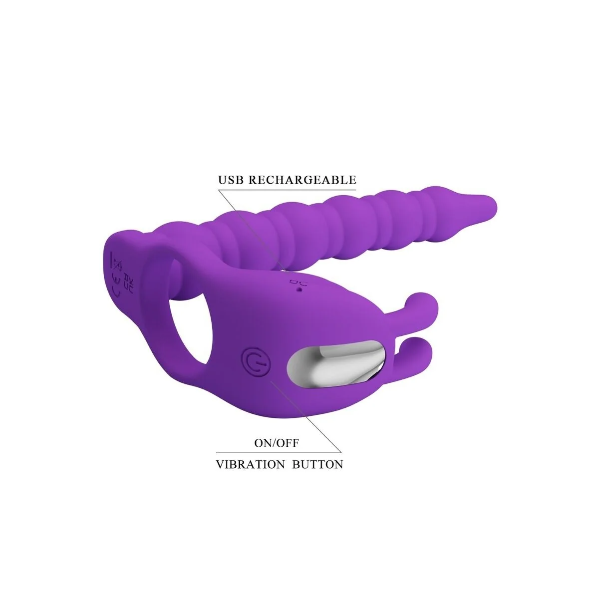 Blackney Penisringe mit Vibrator-Plug von Pretty Love kaufen | Fesselliebe