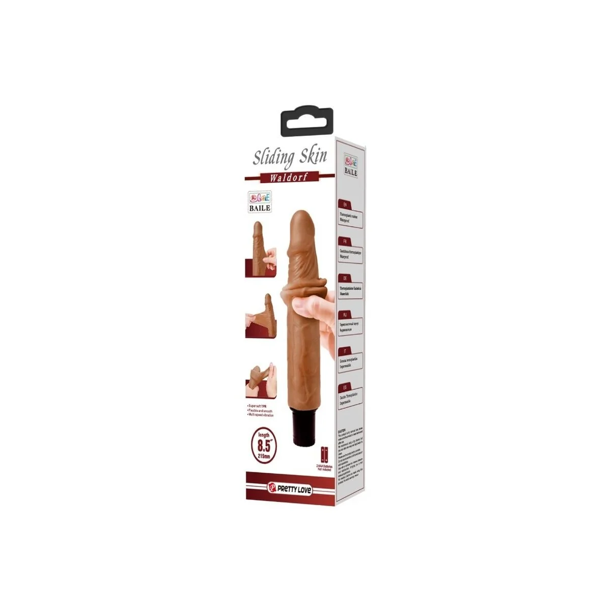 Waldorf realistischer Vibrator 18 cm -O- 4 cm von Pretty Love High Grade kaufen | Fesselliebe