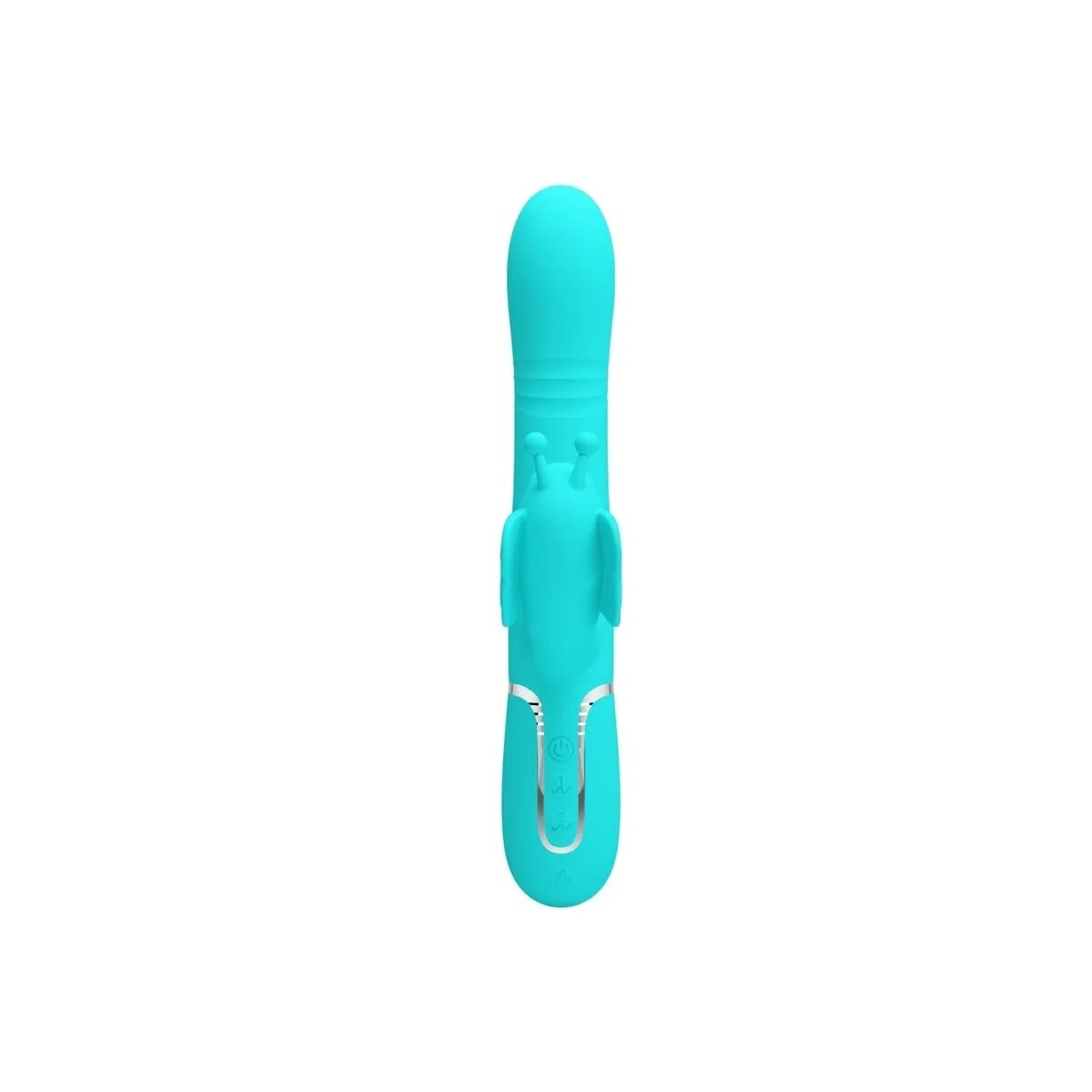 Multifunktions-Kaninchenvibrator 4 in 1 Schmetterling Aquagrün von Pretty Love Flirtation kaufen | Fesselliebe