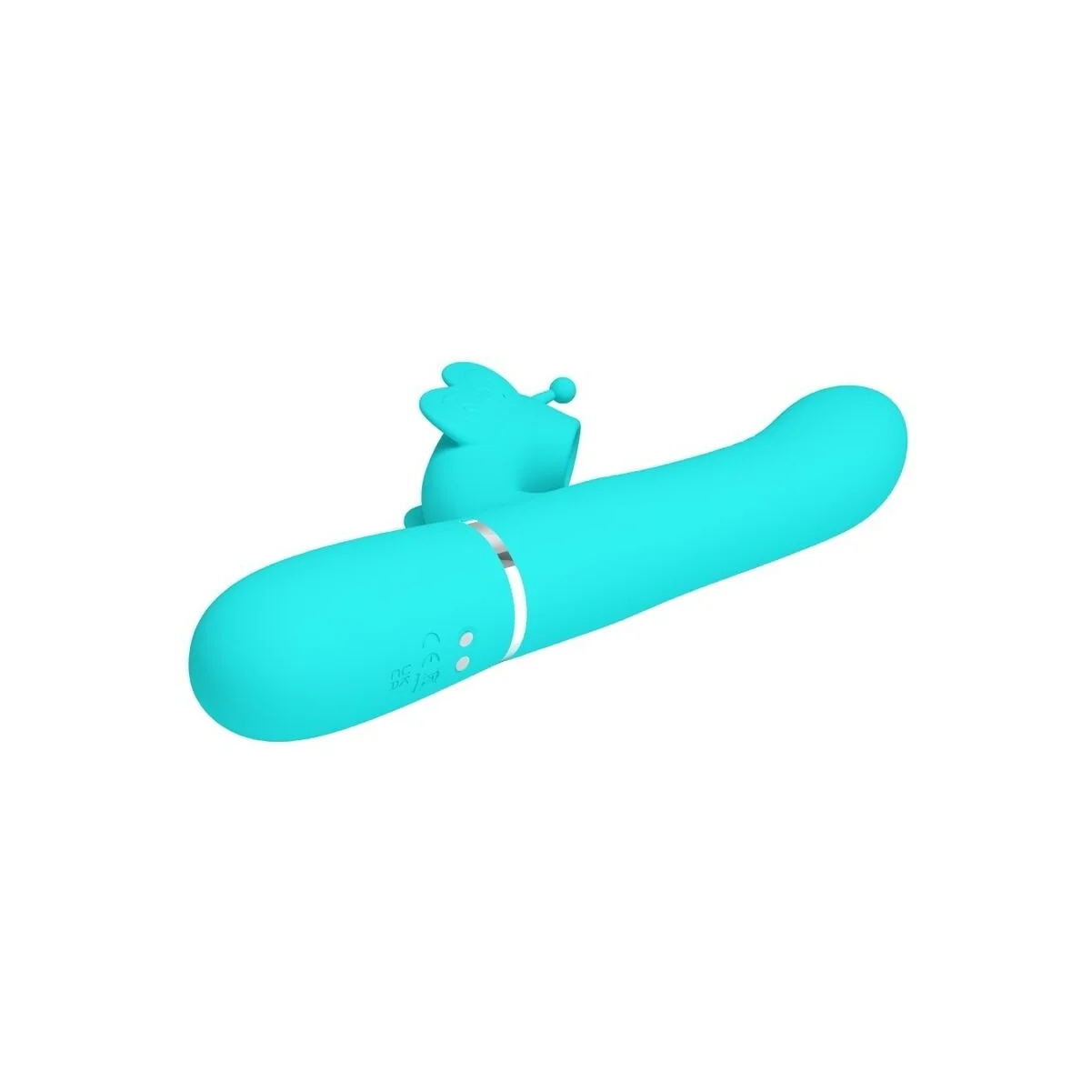Multifunktions-Kaninchenvibrator 4 in 1 Schmetterling Aquagrün von Pretty Love Flirtation kaufen | Fesselliebe