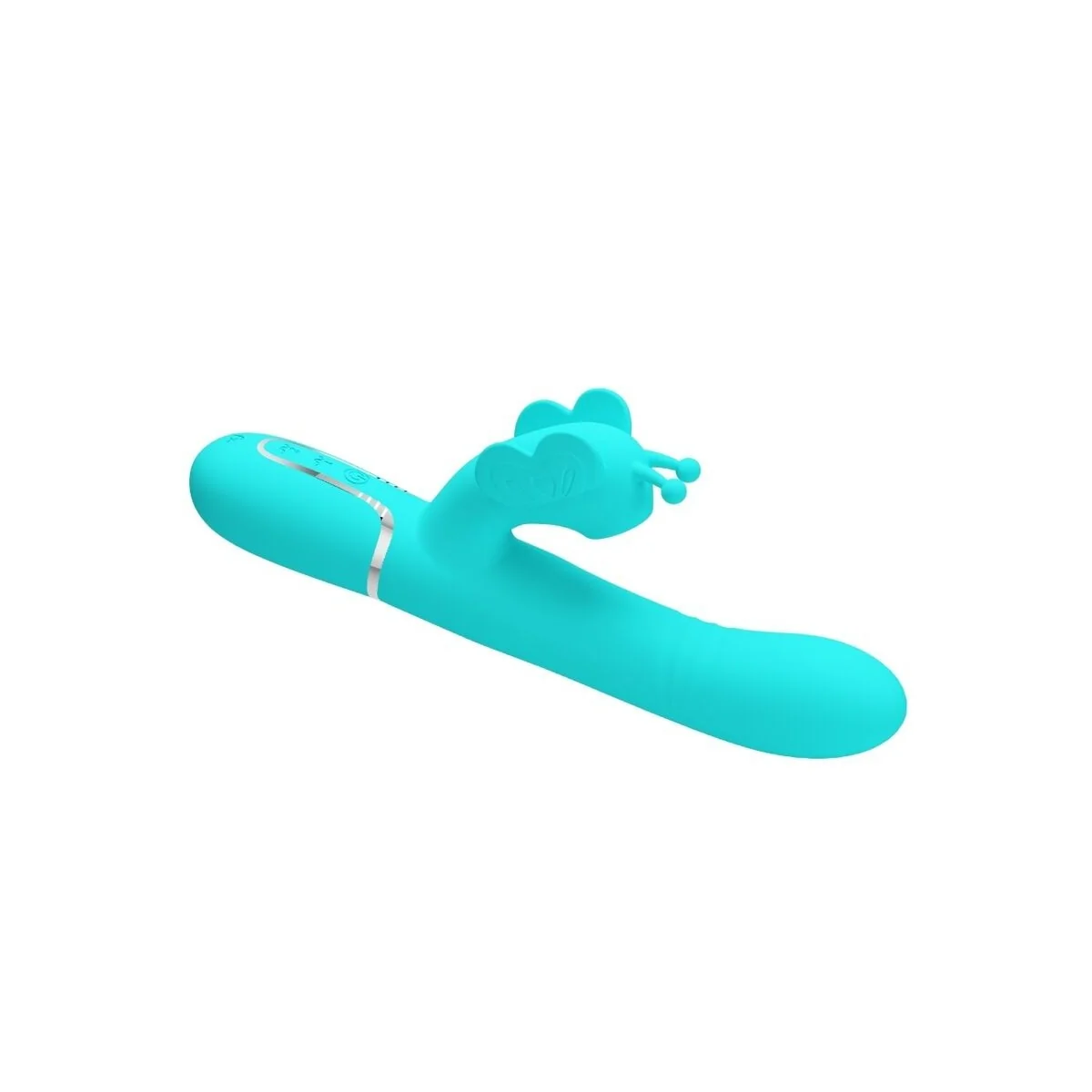 Multifunktions-Kaninchenvibrator 4 in 1 Schmetterling Aquagrün von Pretty Love Flirtation kaufen | Fesselliebe