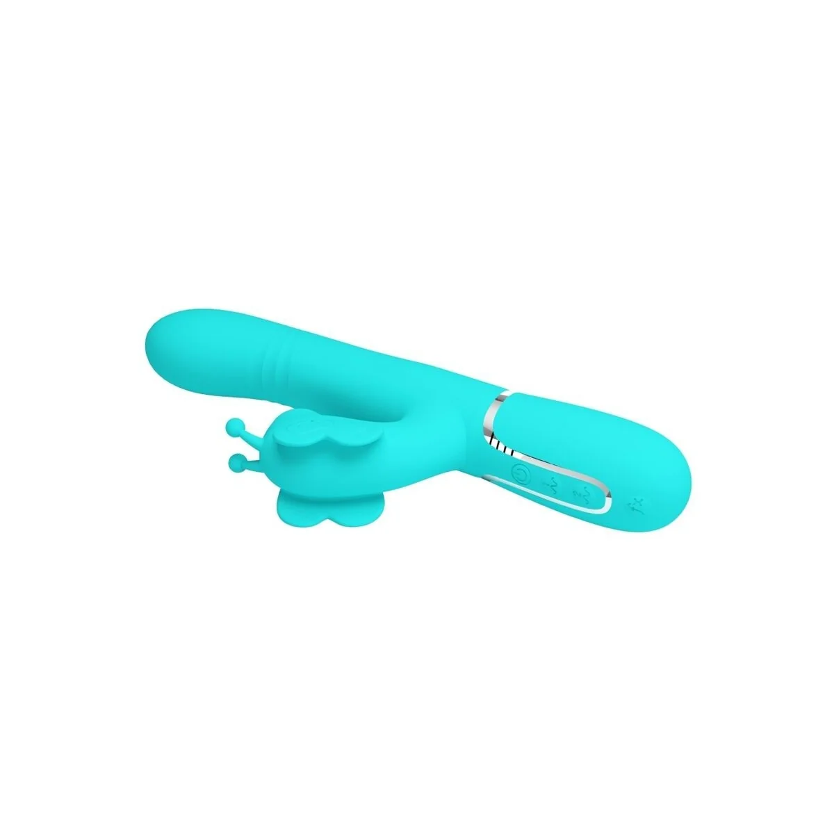 Multifunktions-Kaninchenvibrator 4 in 1 Schmetterling Aquagrün von Pretty Love Flirtation kaufen | Fesselliebe