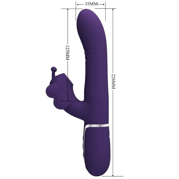 Multifunktions-Kaninchenvibrator 4 in 1 Schmetterling Lila von Pretty Love Flirtation kaufen | Fesselliebe