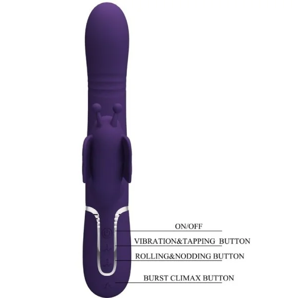 Multifunktions-Kaninchenvibrator 4 in 1 Schmetterling Lila von Pretty Love Flirtation kaufen | Fesselliebe