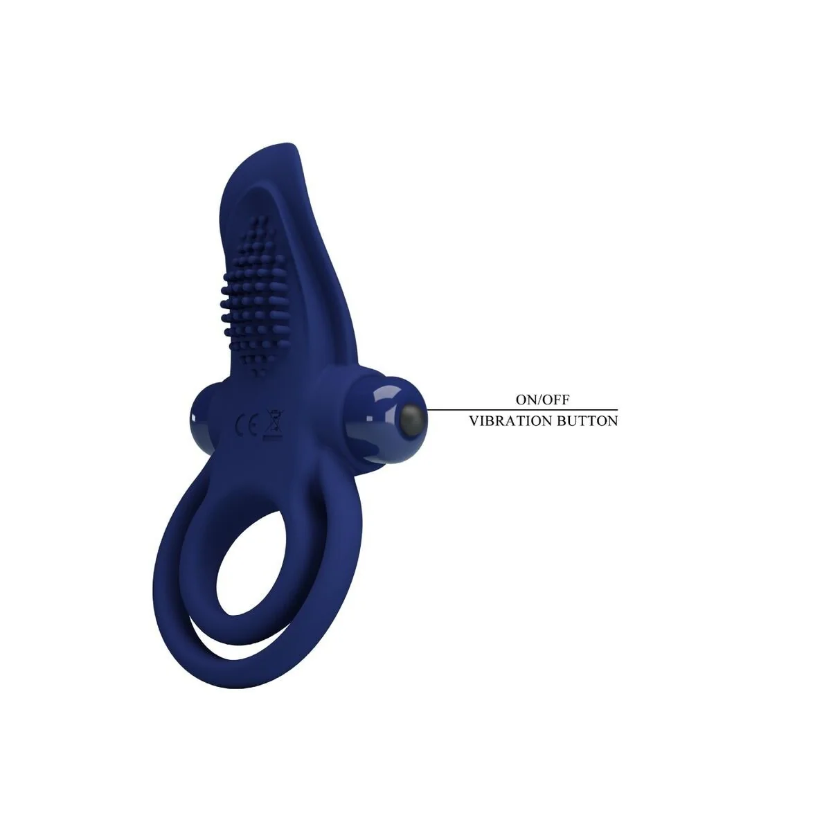 Bronson Doppelring mit Vibration Blau von Pretty Love Male kaufen | Fesselliebe