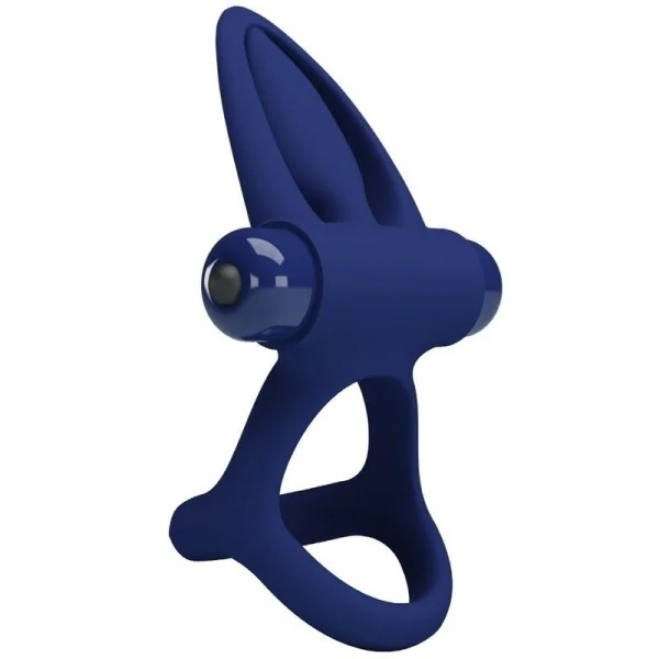 Mat Doppelring mit Vibration & Stimulator Blau von Pretty Love Male kaufen | Fesselliebe