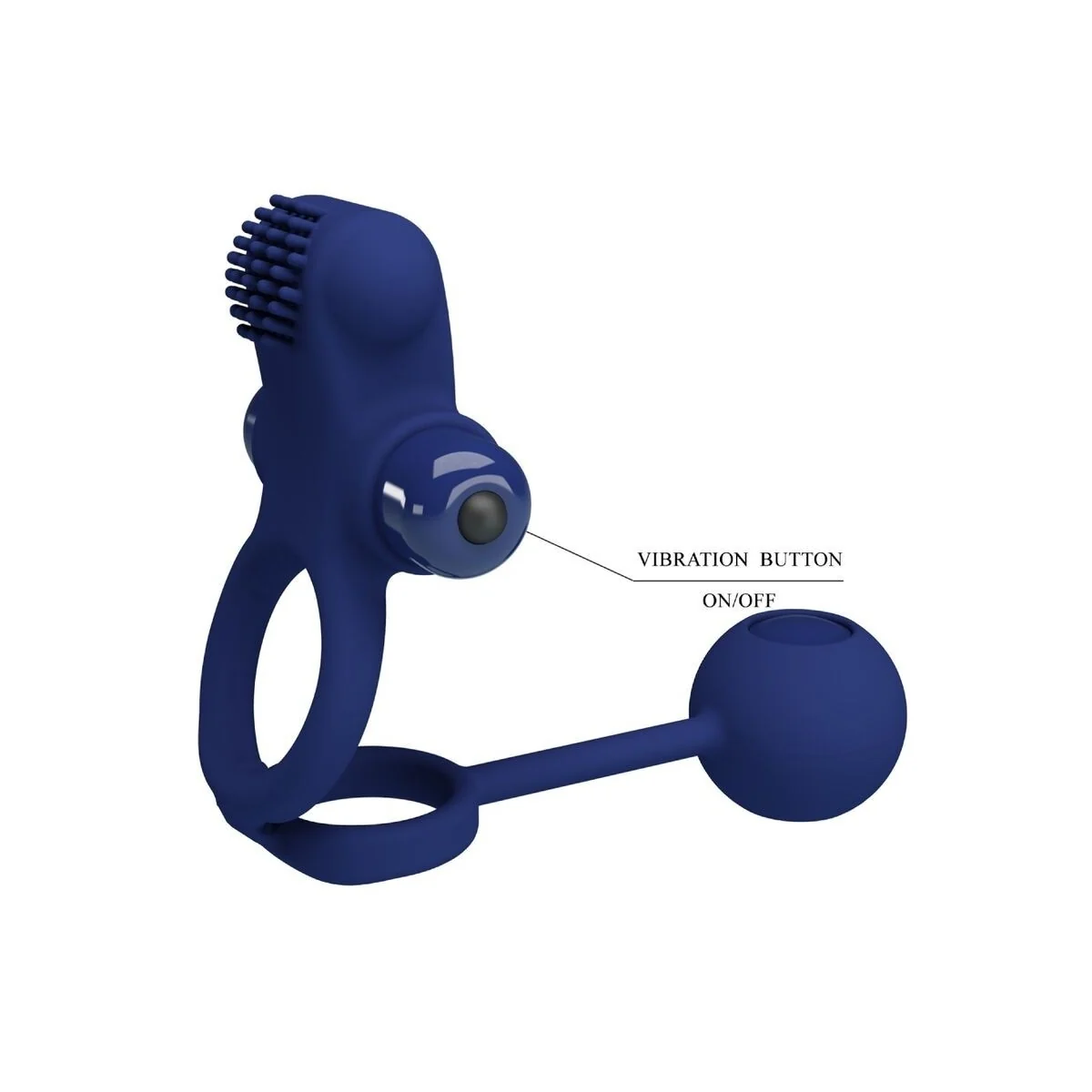 Remington Doppelvibrationsring mit Stecker Blau von Pretty Love Male kaufen | Fesselliebe