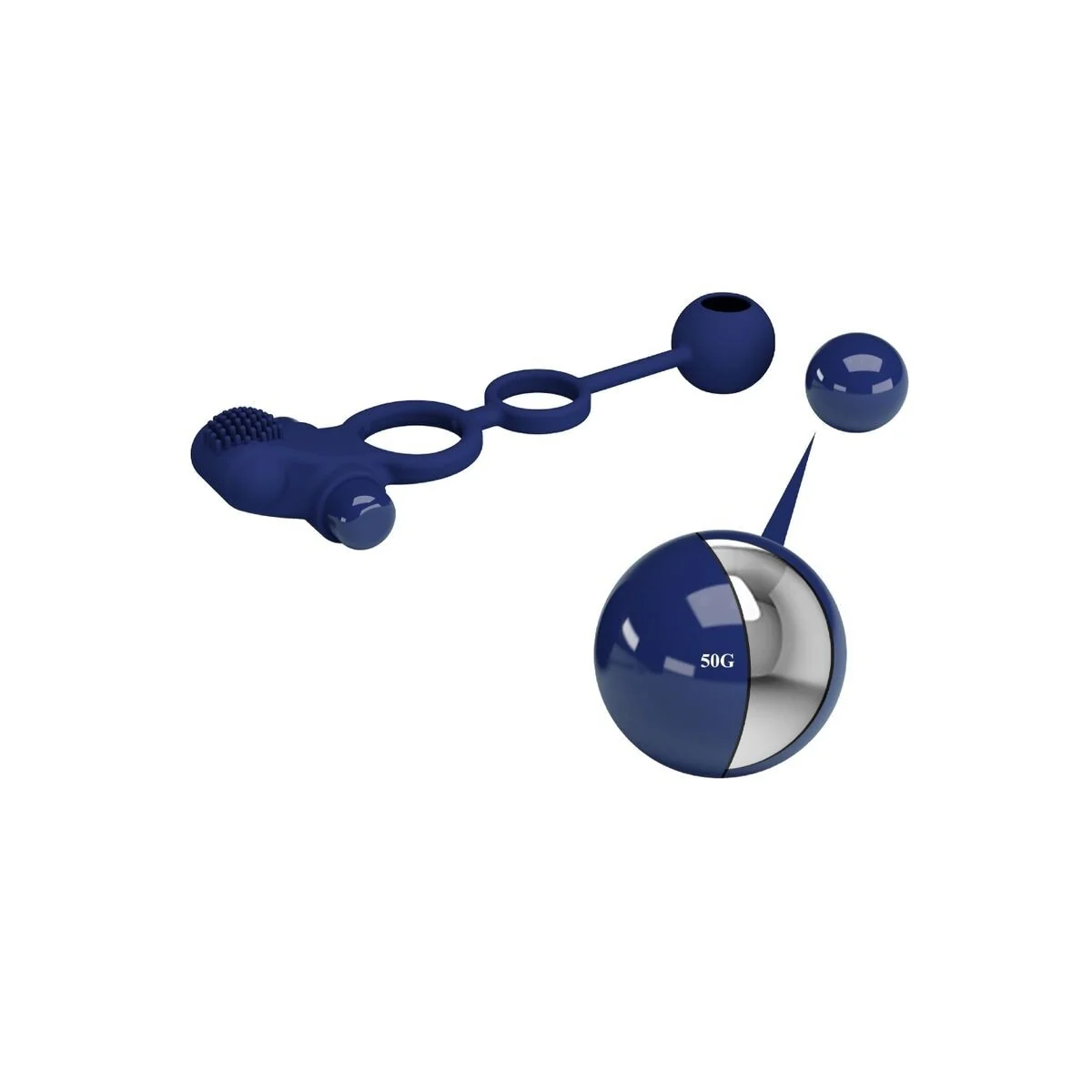 Remington Doppelvibrationsring mit Stecker Blau von Pretty Love Male kaufen | Fesselliebe