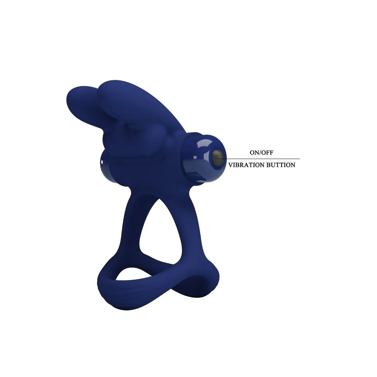 Francisco Doppelter Vibrationsring Kaninchen Blau von Pretty Love Male kaufen | Fesselliebe