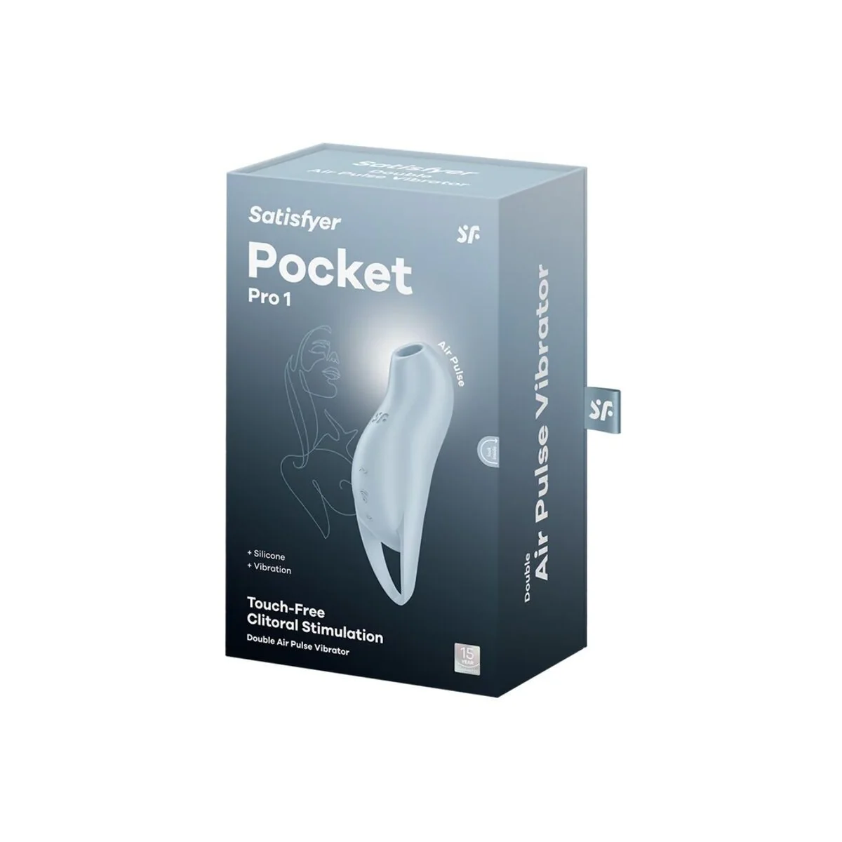 Pocket Pro 1 Klitoris-Stimulator Hellblau von Satisfyer Air Pulse kaufen | Fesselliebe