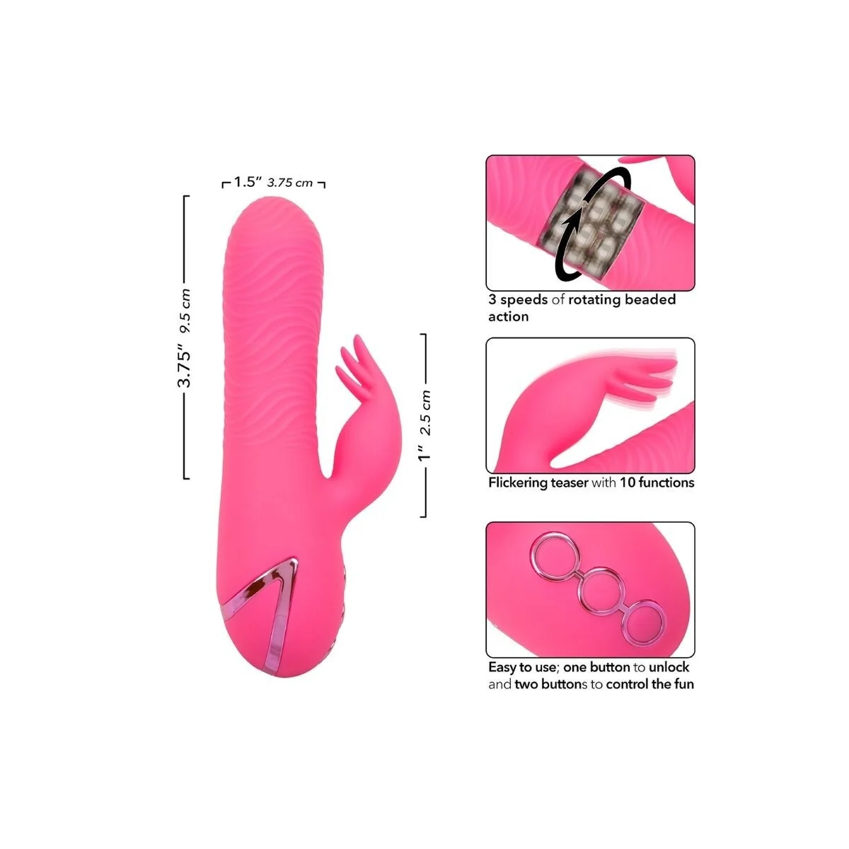Sacramento Sweetie Vibrator Rabbit Pink von California Dreaming von Calexotics kaufen | Fesselliebe
