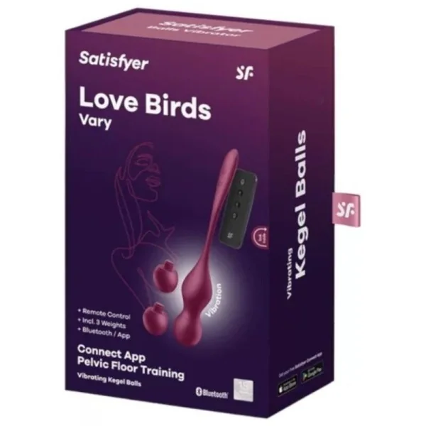 Love Birds Vary Vibrierende Kugeln mit kostenloser App Weinrot von Satisfyer Vibrator kaufen | Fesselliebe