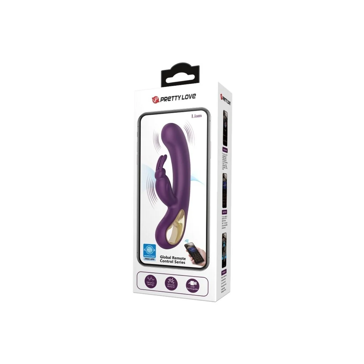 Liam Kaninchen Vibrator und G-Punkt-Stimulator Lila von Pretty Love Flirtation kaufen | Fesselliebe