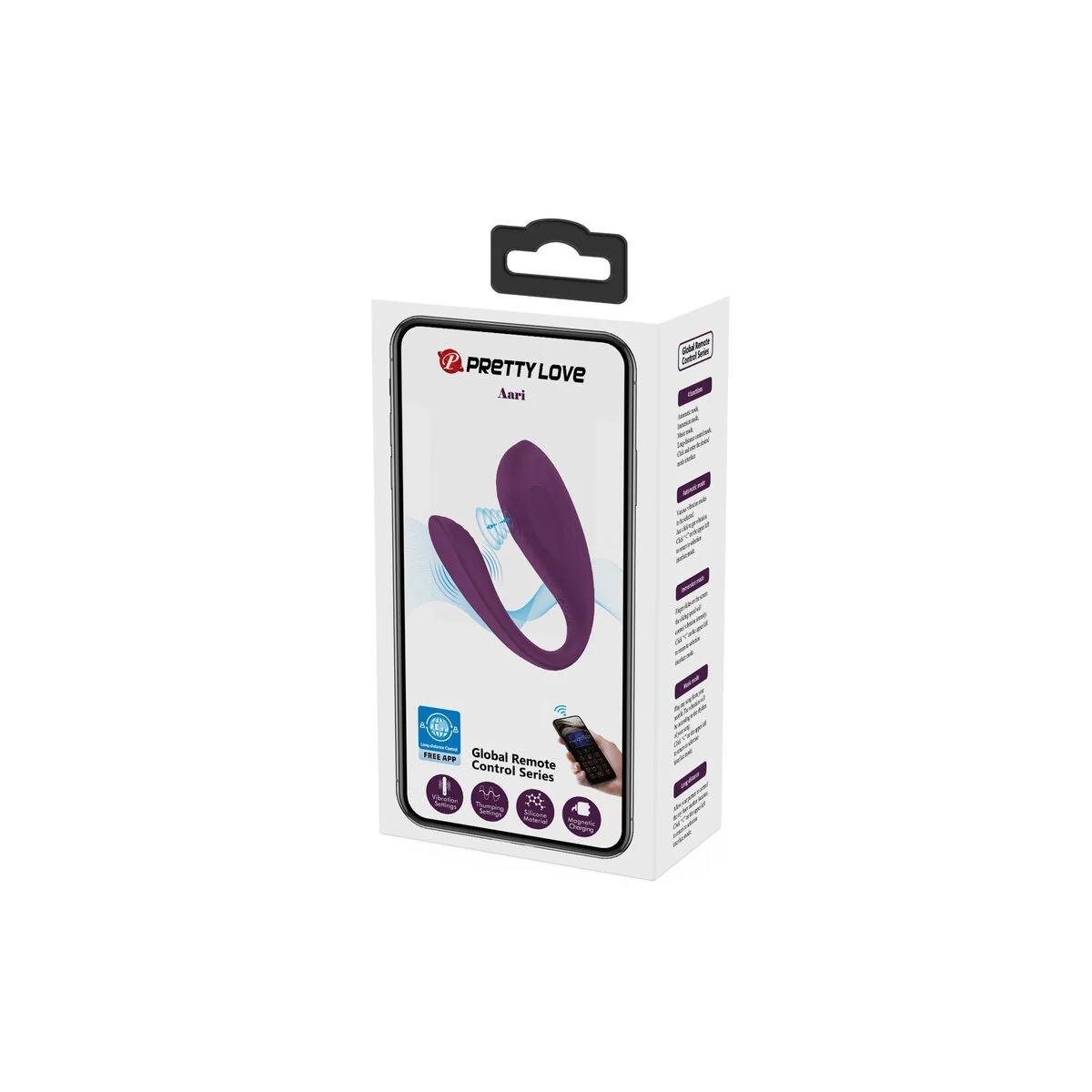 Aari Lila Klitoris-Massagegerät mit kostenloser App von Pretty Love kaufen | Fesselliebe