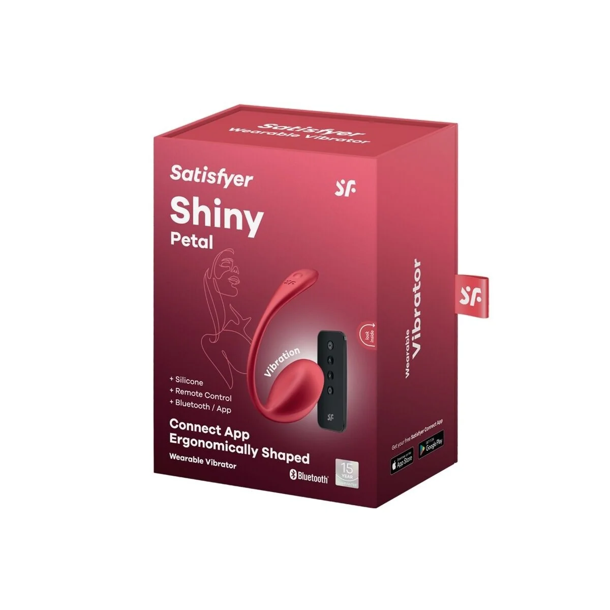 Shiny Petal G Point mit Fernbedienungs Stimulator Rot mit kostenloser App von Satisfyer Partner kaufen | Fesselliebe