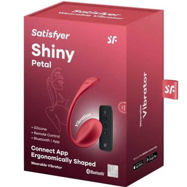 Shiny Petal G Point mit Fernbedienungs Stimulator Rot mit kostenloser App von Satisfyer Partner kaufen | Fesselliebe