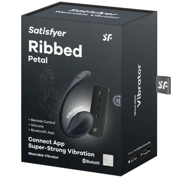 Ribbed Petal G Point Stimulator mit Fernbedienung Schwarz mit kostenloser App von Satisfyer Partner kaufen | Fesselliebe