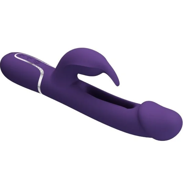 Kampas Rabbit 3 in 1 Multifunktionsvibrator mit Zunge Violett von Pretty Love Flirtation kaufen | Fesselliebe