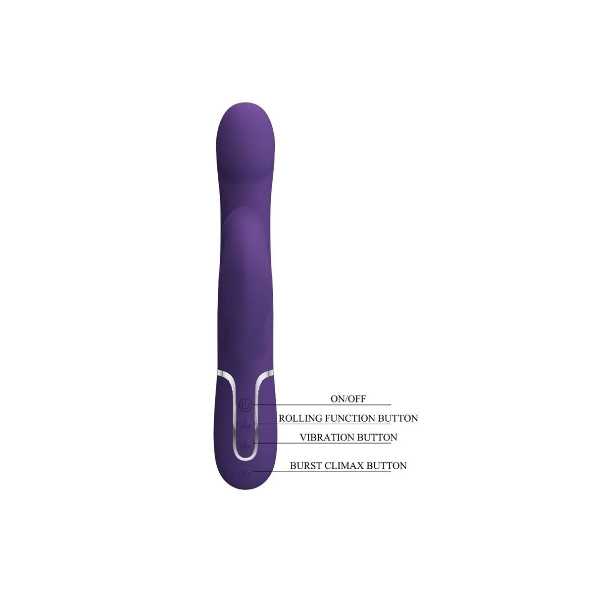 Zalin Rabbit Vibrator Perlen 4 in 1 Lila von Pretty Love Flirtation kaufen | Fesselliebe