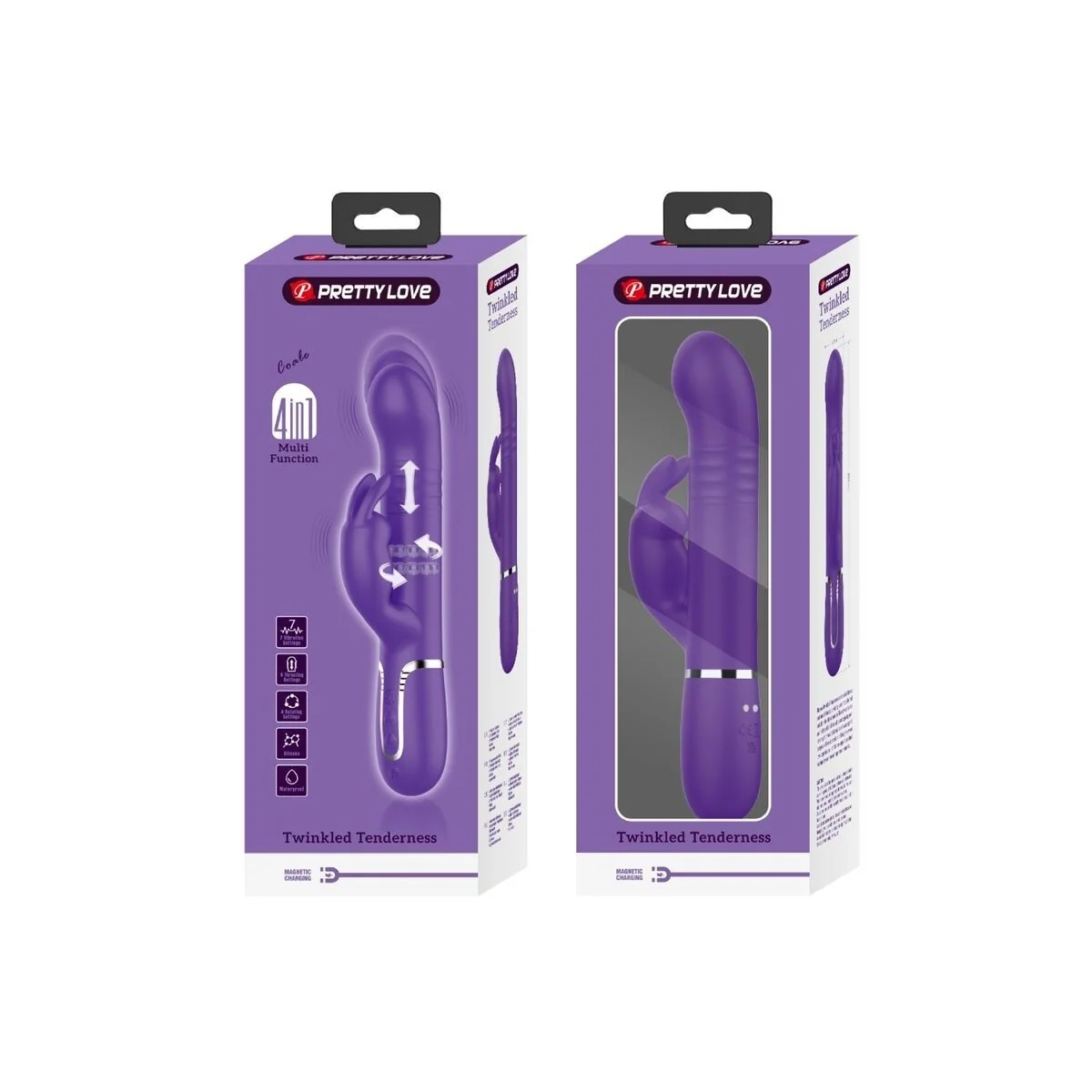 Coale Rabbit Vibrator 4 in 1 Lila von Pretty Love Flirtation kaufen | Fesselliebe