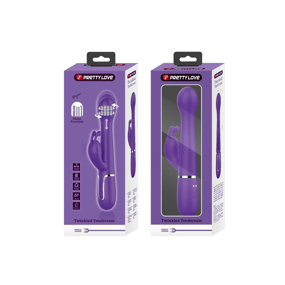 Dejon Rabbit Vibrator 3 in 1 Multifunktions-Lila von Pretty Love Flirtation kaufen | Fesselliebe