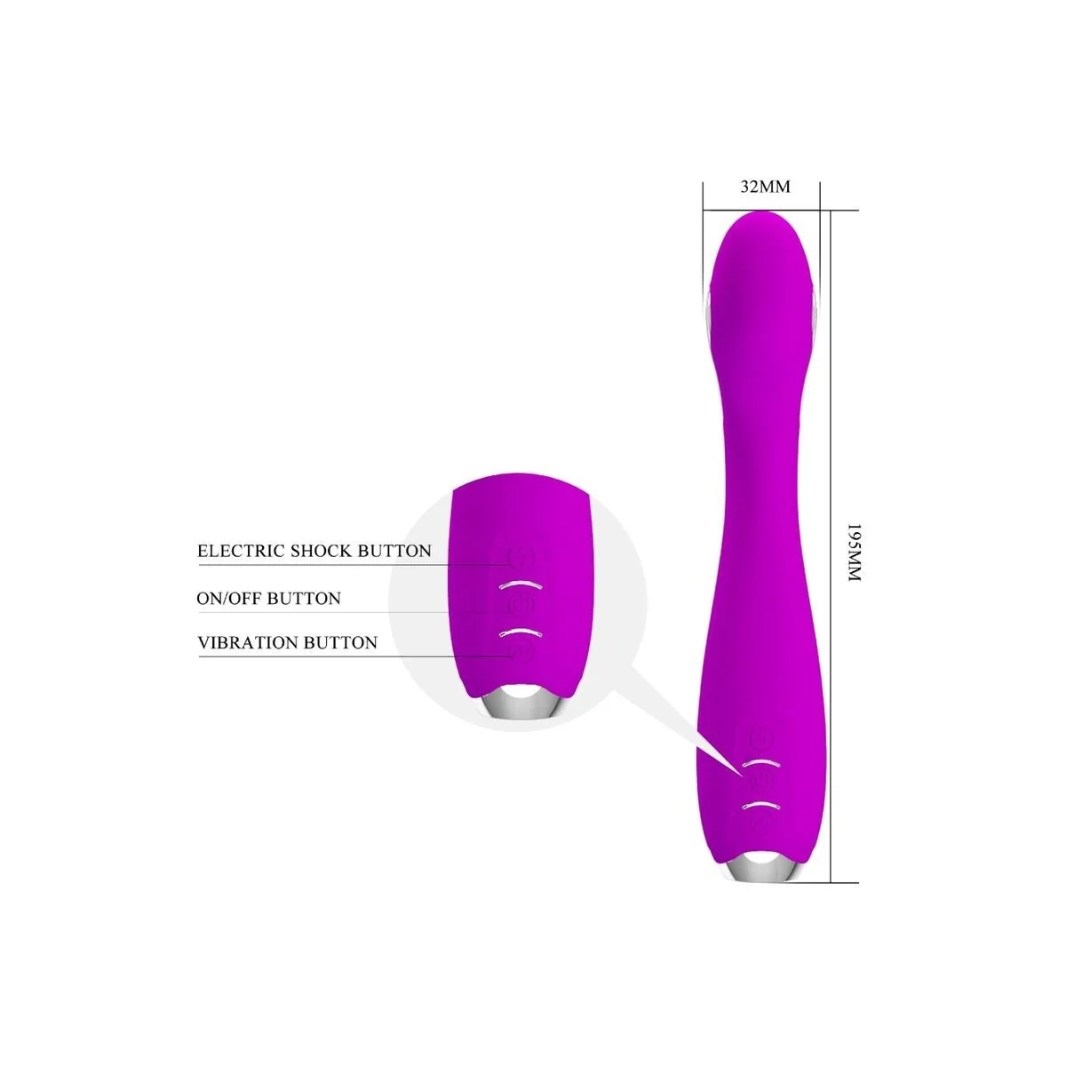 Hector Elektroschock-Vibrator mit kostenloser App Violett von Pretty Love Flirtation kaufen | Fesselliebe